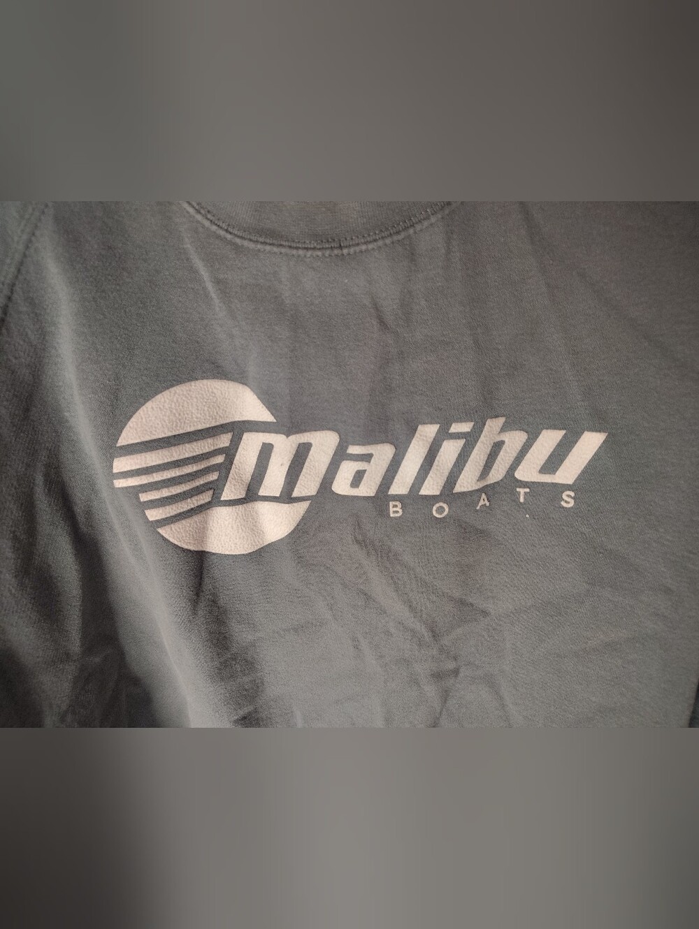 Malibu Boats MV Sports Vintage Fleece Sweatshirt Grey Size XL
